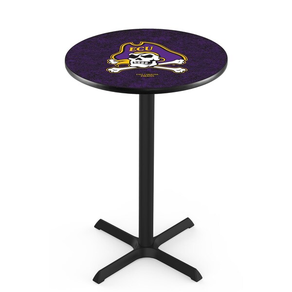 Holland Bar Stool Co 36" Blk Wrinkle East Carolina Pub Table, 36" dia. Top - L211B3636ECAROL