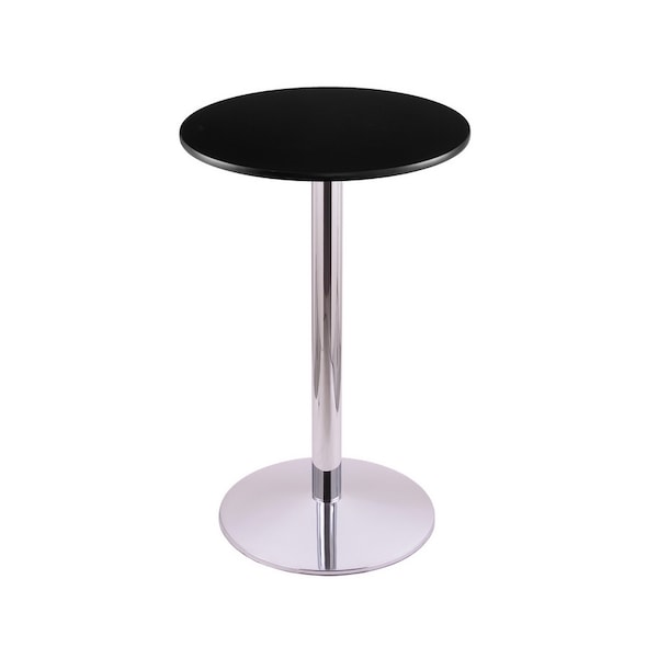 Holland Bar Stool Co 42" 214 Chrome Table, 24" dia. Top - 214-2242CH24R