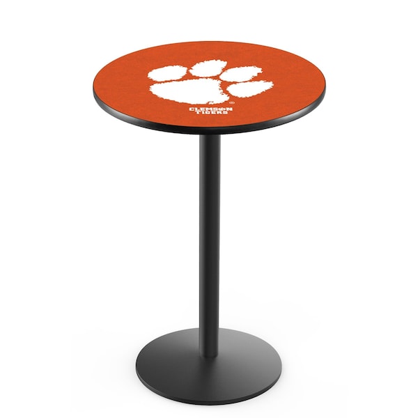Holland Bar Stool Co 36" Blk Wrinkle Clemson Pub Table, 36" dia. Top - L214B3636CLMSON