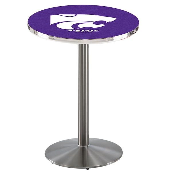 Holland Bar Stool Co 42" Stainless Steel Kansas State Pub Table - L214S4228KNSASS