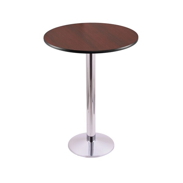 Holland Bar Stool Co 42" 214 Chrome Table, 30" dia. Top - 214-1642CH30R
