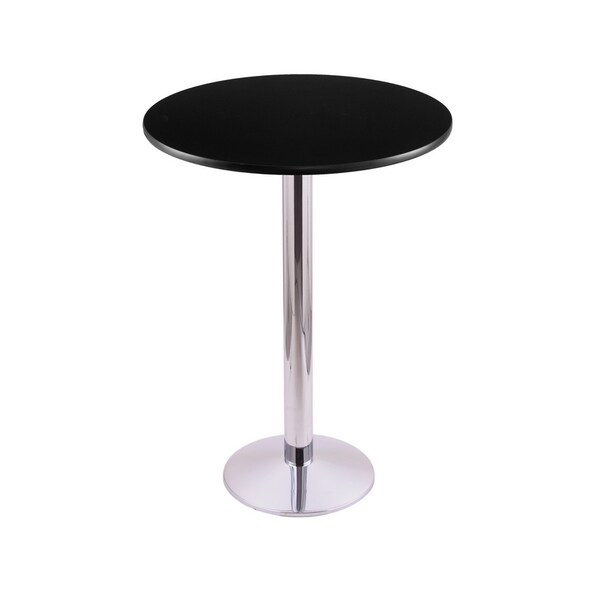 Holland Bar Stool Co 42" 214 Chrome Table, 30" dia. Top - 214-1642CH30R