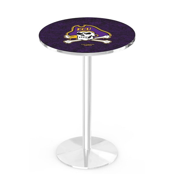Holland Bar Stool Co 42" Chrome East Carolina Pub Table, 36" dia. Top - L214C4236ECAROL