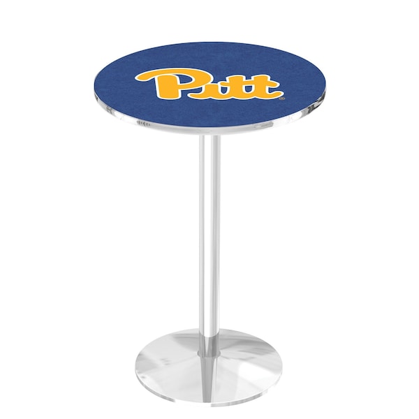 Holland Bar Stool Co 36" Chrome Pitt Pub Table, 36" dia. Top - L214C3636PITTSB