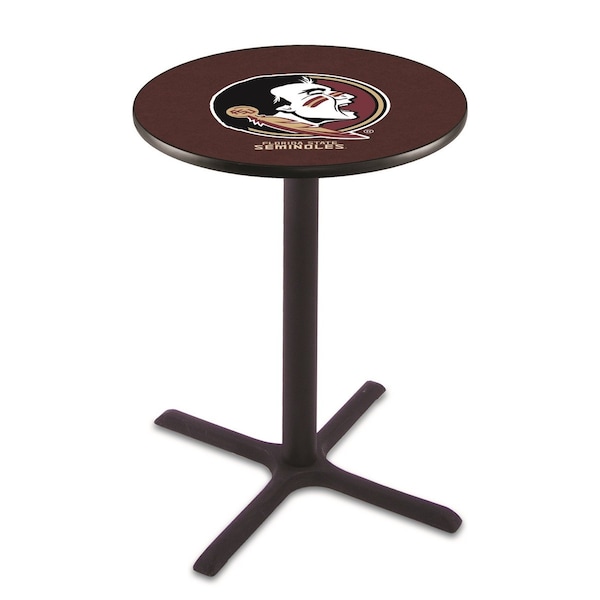 Holland Bar Stool Co 42" Blk Wrinkle Florida State (Head) Pub Table - L211B4228FSU-HD