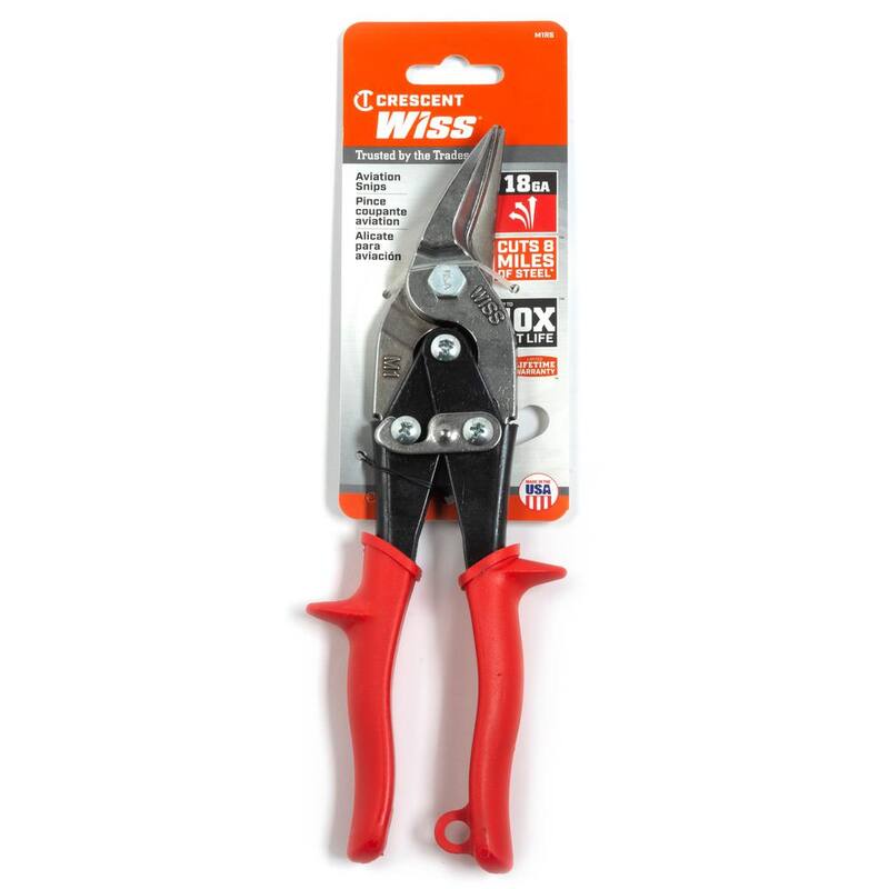 Crescent Wiss 9-3/4 in. Compound Action Straight and Left Cut Aviation Snips - M1R