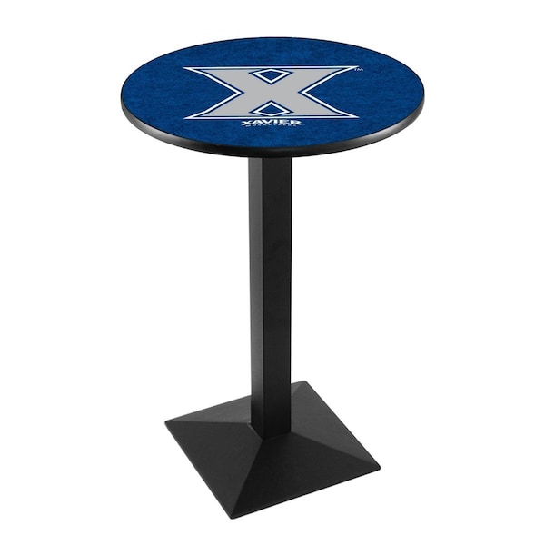 Holland Bar Stool Co 36" Blk Wrinkle Xavier Pub Table, 36" dia. Top - L217B3636XAVIER