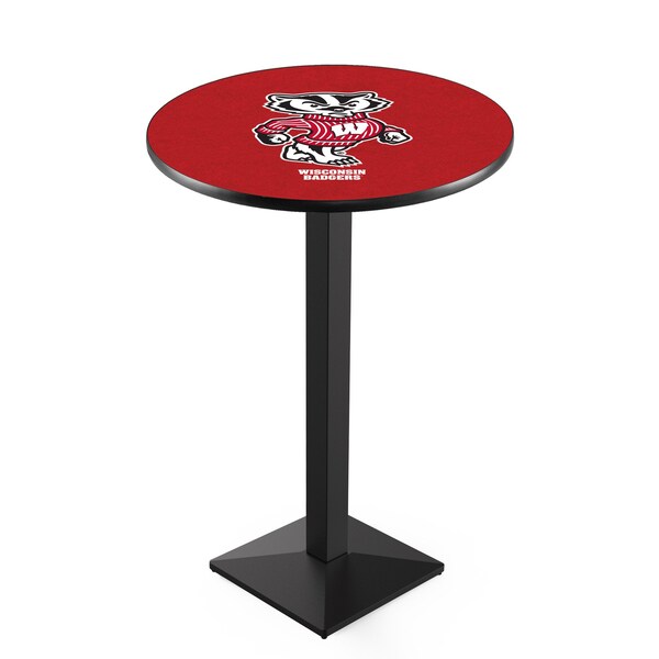 Holland Bar Stool Co 36" Blk Wrinkle Wisconsin "Badger" Pub Table - L217B3628WI-BDG