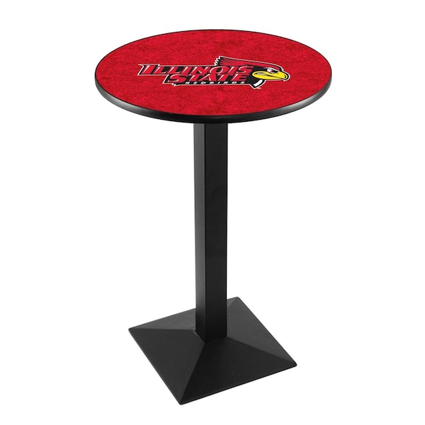 Holland Bar Stool Co 36" Blk Wrinkle Illinois State Pub Table - L217B3628ILLSTU