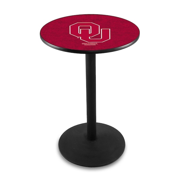 Holland Bar Stool Co 36" Blk Wrinkle Oklahoma Pub Table, 36" dia. Top - L214B3636OKLHMA