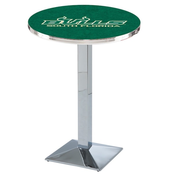 Holland Bar Stool Co 36" Chrome South Florida Pub Table, 36" dia. Top - L217C3636SOUFLA