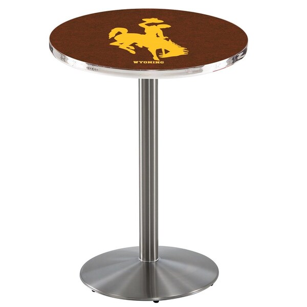 Holland Bar Stool Co 36" Stainless Steel Wyoming Pub Table, 36" dia. Top - L214S3636WYMNG