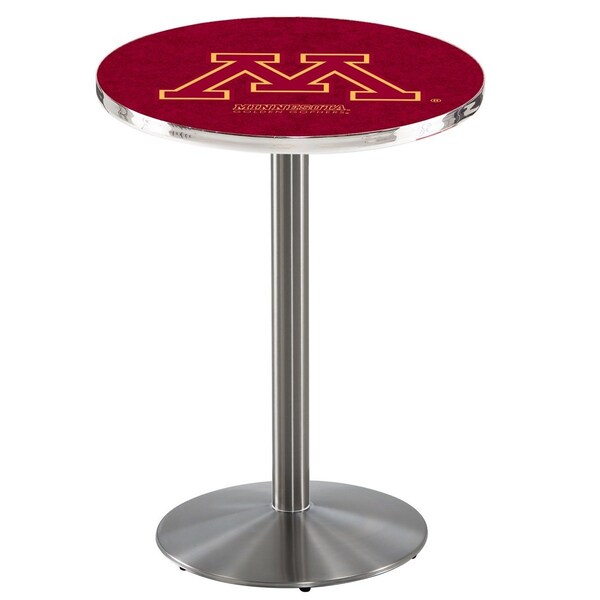 Holland Bar Stool Co 36" Stainless Steel Minnesota Pub Table, 36" dia. Top - L214S3636MINNUN