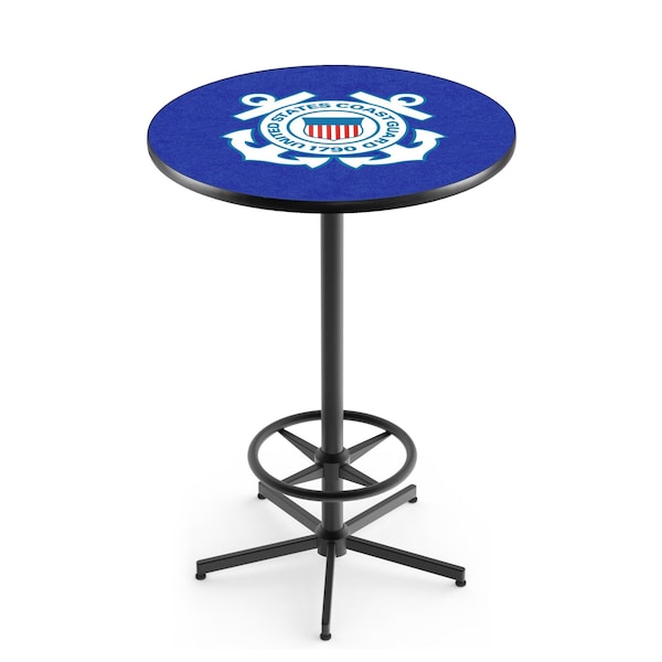 Holland Bar Stool Co 42" Black U.S. Coast Guard Pub Table - L216B4236CSTGRD