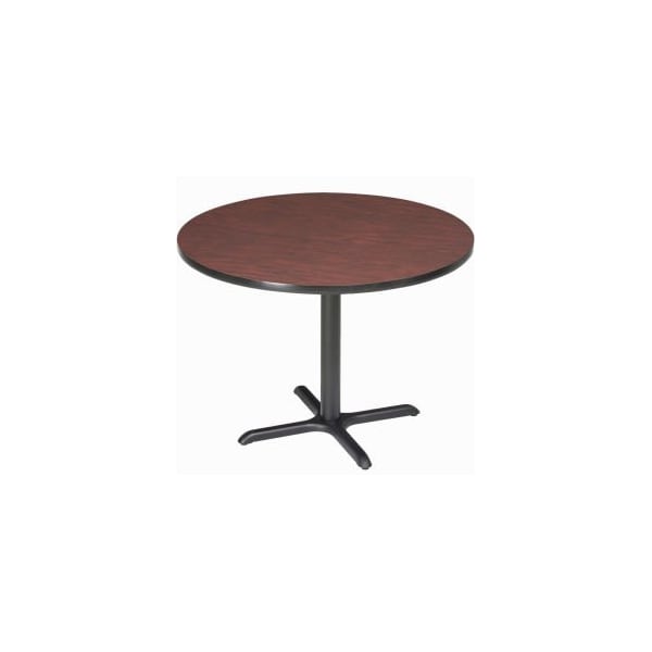 National Public Seating Interion 36" Round Counter Height Restaurant Table, Mahogany - 695803MH