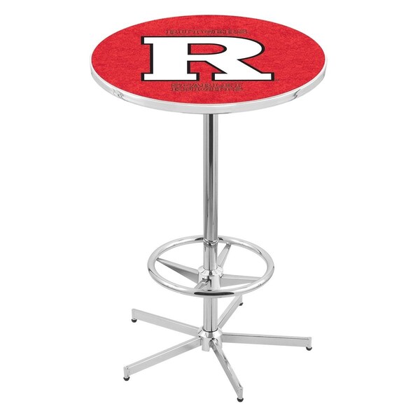 Holland Bar Stool Co 42" Chrome Rutgers Pub Table, 36" dia. Top - L216C4236RUTGER