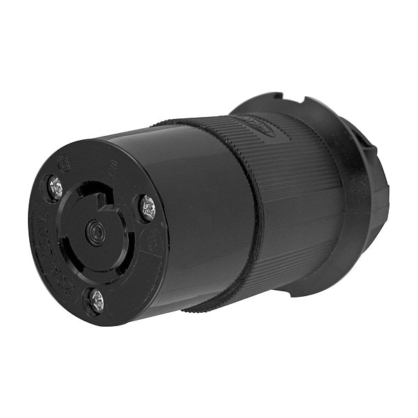 Hubbell 20A Locking Connector 2P 3W 250VAC L6-20R BK - HBL2323BK