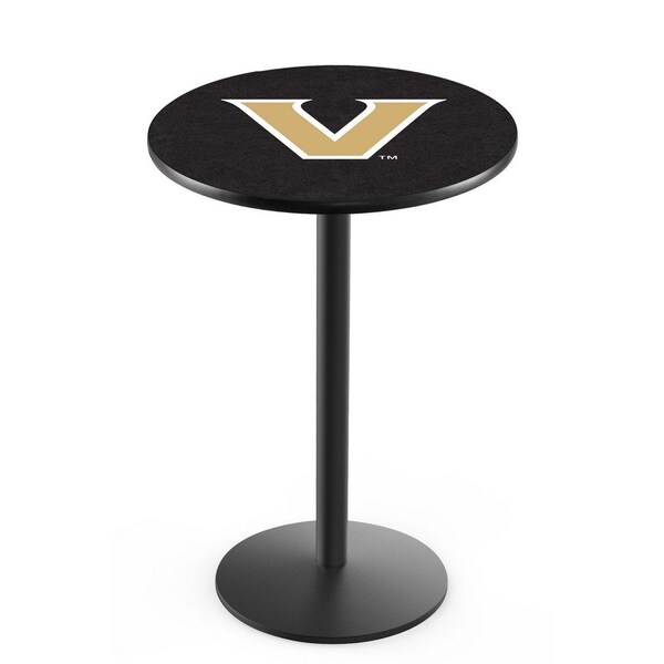 Holland Bar Stool Co 36" Blk Wrinkle Vanderbilt Pub Table, 36" dia. Top - L214B3636VANDER
