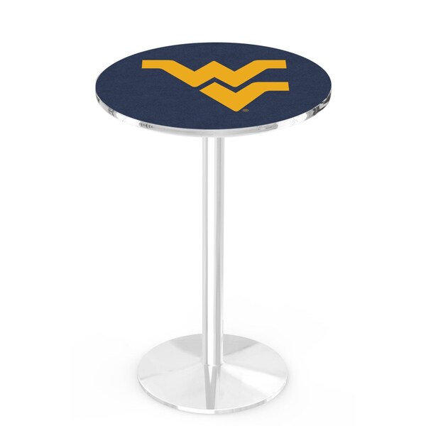 Holland Bar Stool Co 42" Chrome West Virginia Pub Table, 36" dia. Top - L214C4236WESTVA