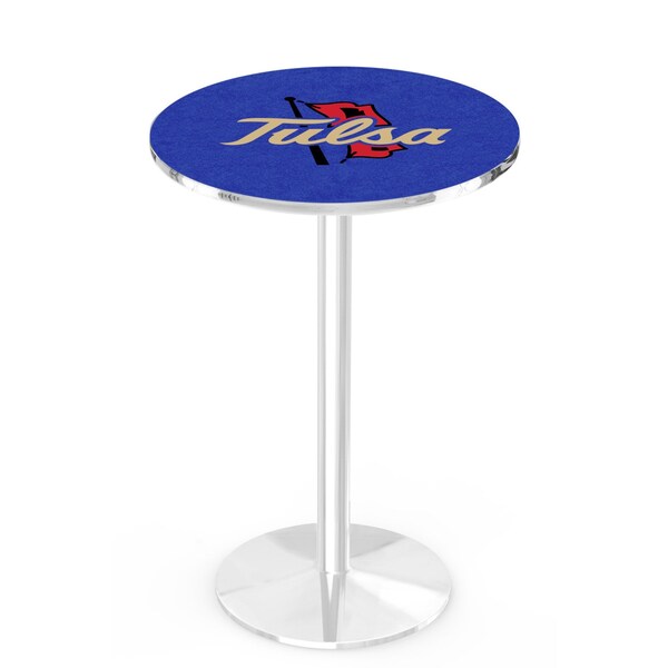 Holland Bar Stool Co 36" Chrome Tulsa Pub Table, 36" dia. Top - L214C3636TULSAU