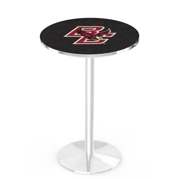 Holland Bar Stool Co 36" Chrome Boston College Pub Table - L214C3628BOSTNC