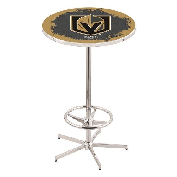 Holland Bar Stool Co 42" Chrome Vegas Golden Knights Pub Table - L216C4228LVGDKN