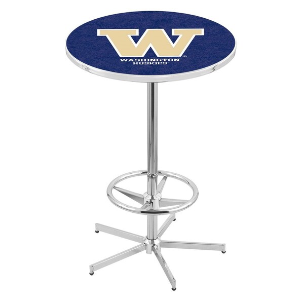 Holland Bar Stool Co 42" Chrome Washington Pub Table, 36" dia. Top - L216C4236WASHUN