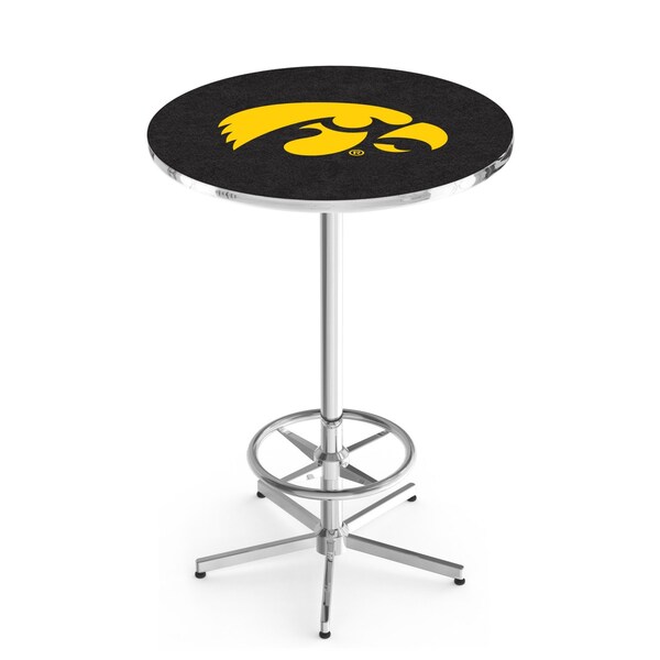 Holland Bar Stool Co 42" Chrome Iowa Pub Table, 36" dia. Top - L216C4236IOWAUN