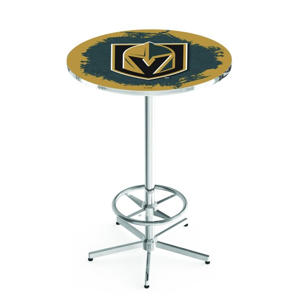 Holland Bar Stool Co 42" Chrome Vegas Golden Knights Pub Table - L216C4236LVGDKN