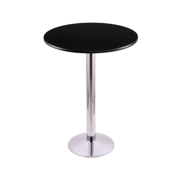 Holland Bar Stool Co 36" 214 Chrome Table, 30" dia. Top - 214-1636CH30R
