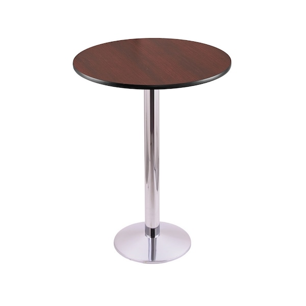 Holland Bar Stool Co 36" 214 Chrome Table, 30" dia. Top - 214-1636CH30R