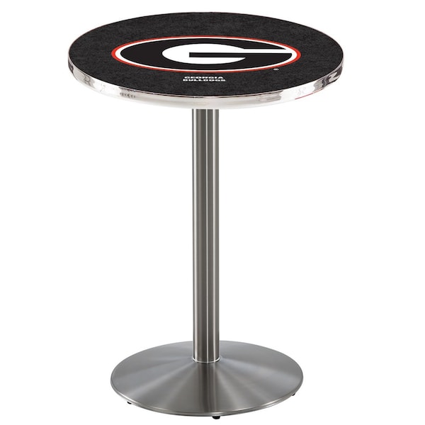 Holland Bar Stool Co 42" Stainless Steel Georgia "G" Pub Table - L214S4228GA-G