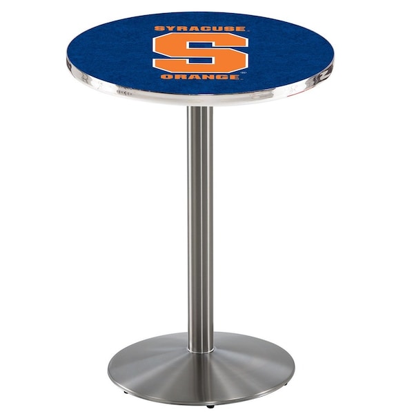 Holland Bar Stool Co 36" Stainless Steel Syracuse Pub Table, 36" dia. Top - L214S3636SYRCSE