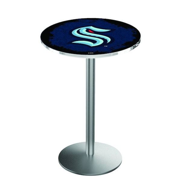 Holland Bar Stool Co 42" Stainless Steel Seattle Kraken Pub Table - L214S4228SEAKRK