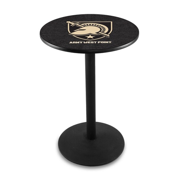 Holland Bar Stool Co 42" Blk Wrinkle US Military Academy ARMY Pub Table - L214B4228USMILA