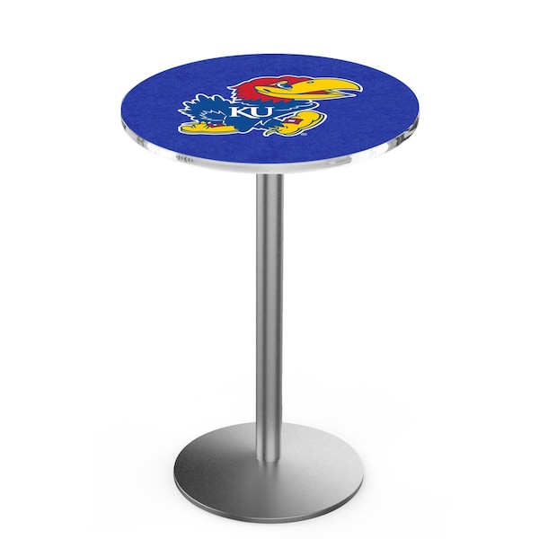Holland Bar Stool Co 42" Stainless Steel Kansas Pub Table, 36" dia. Top - L214S4236KNSASU