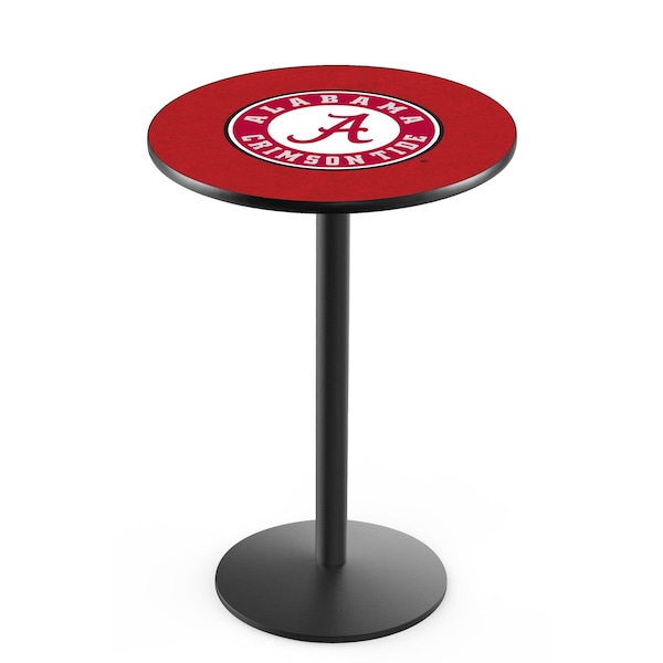 Holland Bar Stool Co 42" Blk Wrinkle Alabama Pub Table, 36" dia. Top - L214B4236AL-A