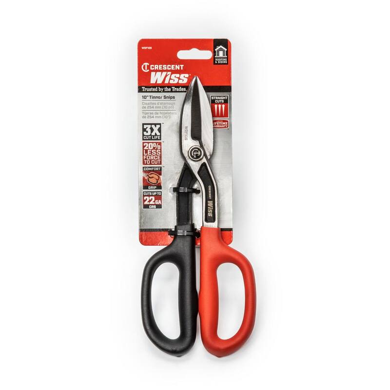 Crescent Wiss 10 in. Straight-Cut Drop Forged Tinner Snips - WDF10S