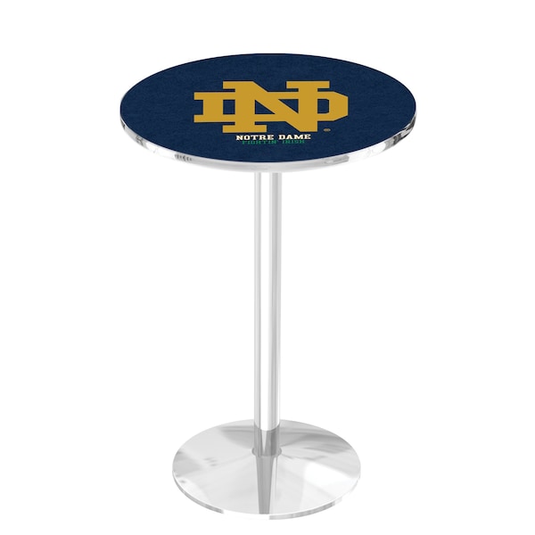 Holland Bar Stool Co 36" Chrome Notre Dame (ND) Pub Table - L214C3628ND-ND