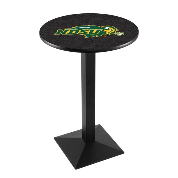 Holland Bar Stool Co 42" Blk Wrinkle North Dakota State Pub Table, 36" dia. Top - L217B4236NDAKST-B