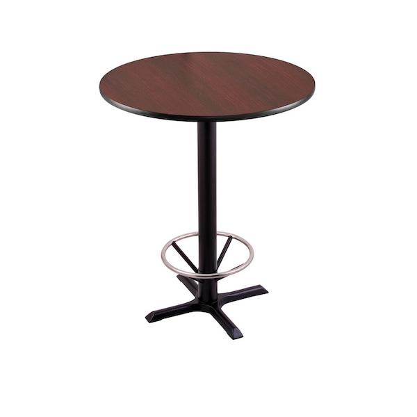 Holland Bar Stool Co 36" 211 Black Table, 30" dia. Top, Foot Ring - 211-2236BW30RFTRG