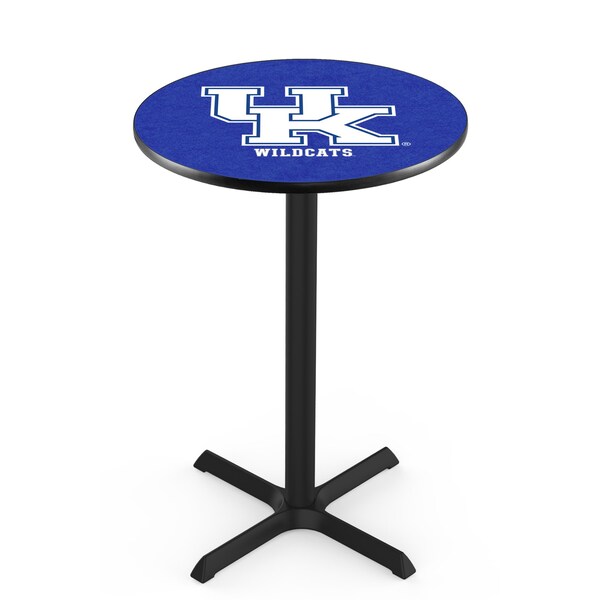 Holland Bar Stool Co 42" Blk Wrinkle Kentucky "UK" Pub Table - L211B4228UKY-UK