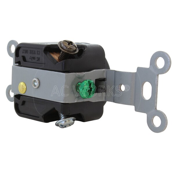 Ac Works NEMA L5-15R 15A 125V Flush Mount Locking Industrial Grade Receptacle - FML515R