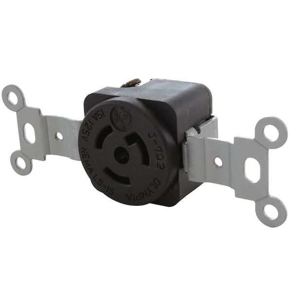 Ac Works NEMA L5-15R 15A 125V Flush Mount Locking Industrial Grade Receptacle - FML515R