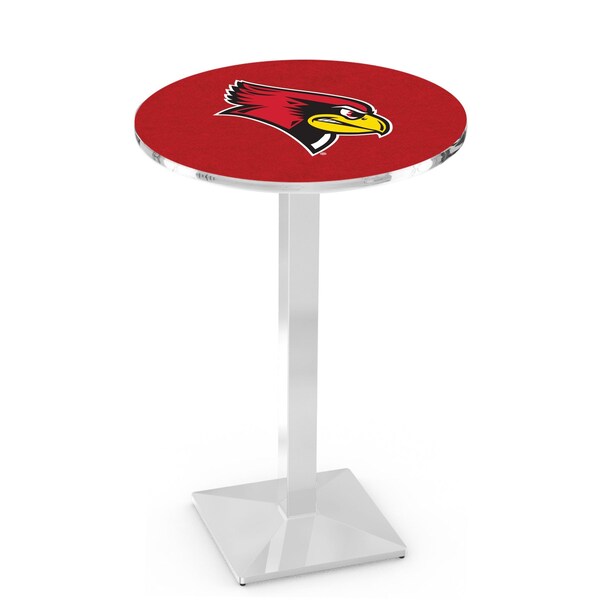 Holland Bar Stool Co 42" Chrome Illinois State Pub Table, 36" dia. Top - L217C4236ILLSTU