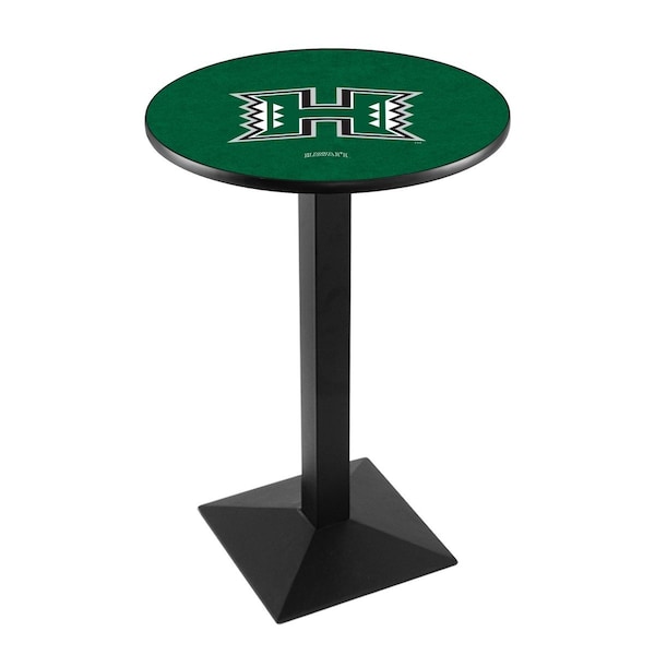 Holland Bar Stool Co 36" Blk Wrinkle Hawaii Pub Table, 36" dia. Top - L217B3636HAWAII
