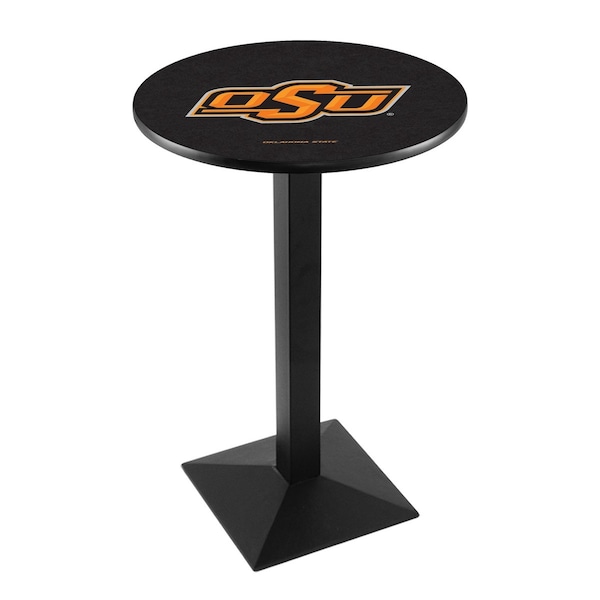 Holland Bar Stool Co 36" Blk Wrinkle Oklahoma State Pub Table - L217B3628OKSTUN