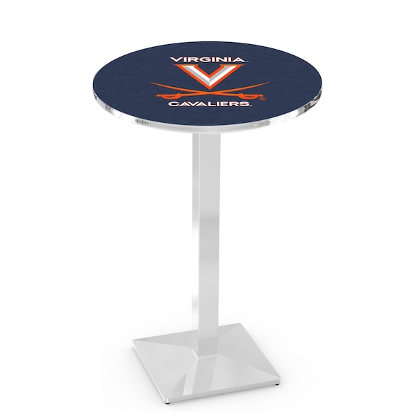 Holland Bar Stool Co 42" Chrome Virginia Pub Table, 36" dia. Top - L217C4236VRGNIA