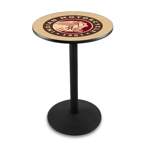 Holland Bar Stool Co 36" Blk Wrinkle Indian Motorcycle Pub Table - L214B3628INDN-HD