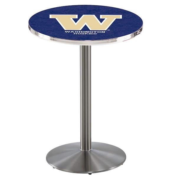 Holland Bar Stool Co 36" Stainless Steel Washington Pub Table, 36" dia. Top - L214S3636WASHUN